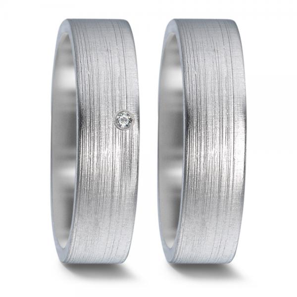 Trauringe Weissgold von Weidner 62171 + 72171